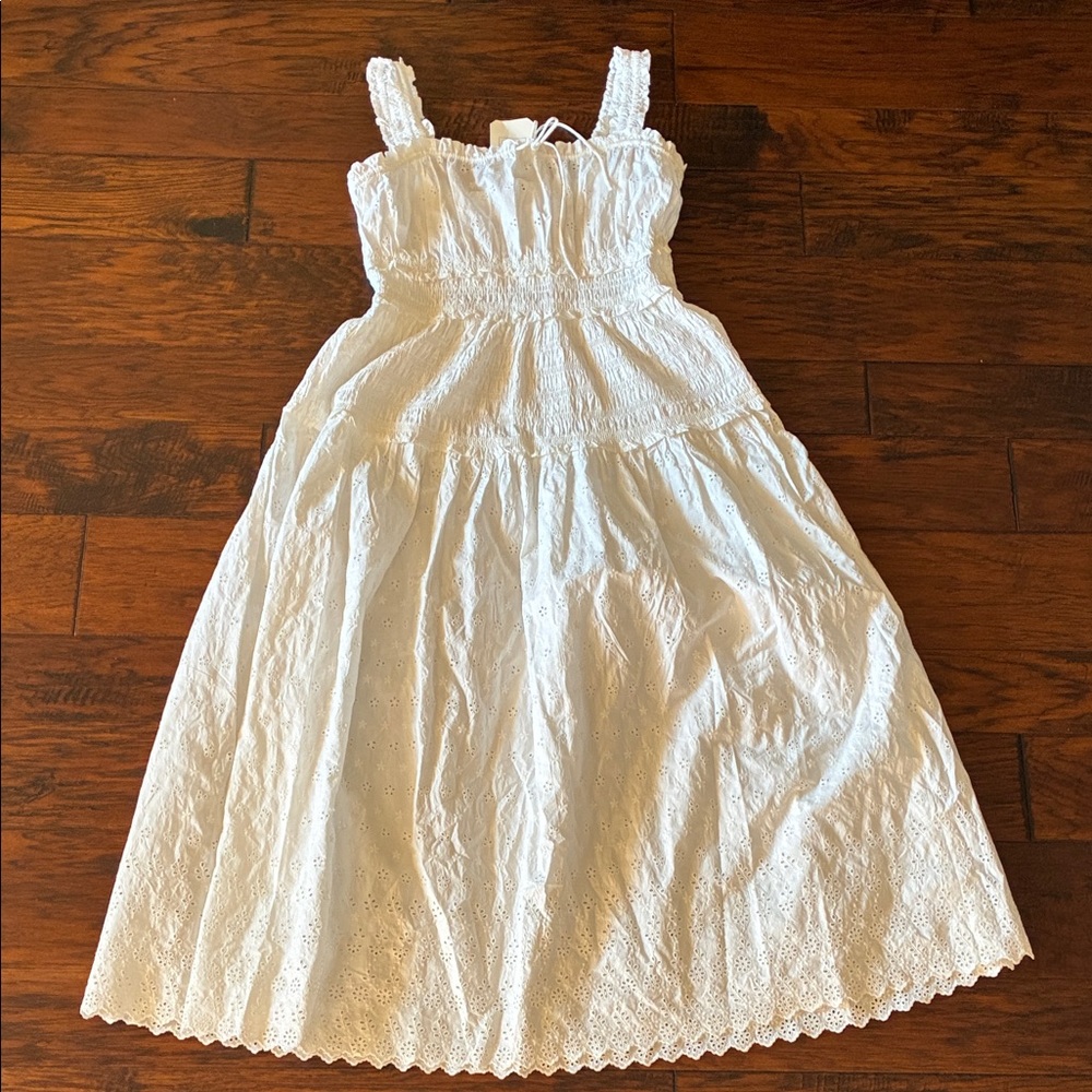 NWT GapxDOEN bright White Eyelet Dress